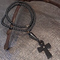 Hematit gyöngysor kristály köves medállal