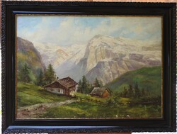 F. Wabrizka (20.sz első fele) : Alpesi táj