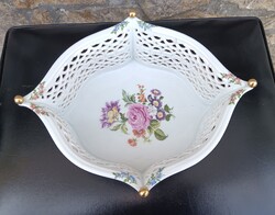 Wallendorfi virágmintás áttört barokkos kínáló