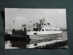 Képeslap,Balaton part,Tihany,Szántód rév,komp hajó látkép,részlet,1965-