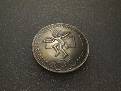 25 peso  Mexico  érme 1968  , 39 mm