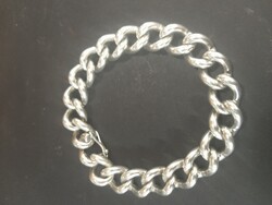 Tömör Ezüst 925 Csavart Láncszemű Karkötő,Karlánc.109 gramm.