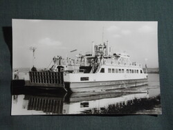 Képeslap,Balaton part,Tihany,Szántód rév,komp hajó látkép,részlet,1965-