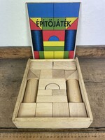 -AV300- Régi Retro Fa Építőjáték Játék