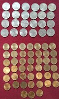 Magyar forint 2 ft 90 évek , 25 db, 1 ft 46 db 90 évek.egyben.