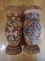 Skandináv mintás fa vázák a 30-as évekből