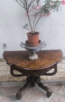 Biedermeier Neobarokk konzol asztal Posztamens az 1880-as évek