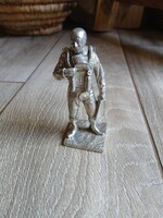 Pazar régi ezüstözött szobor: világháborús katonai búvár (9,5 cm)