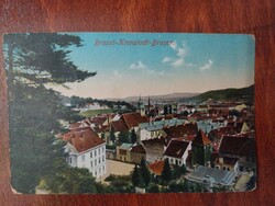 Színes régi képeslap 1912-ből , Brassó levelezőlap