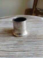 Szép régi ezüstözött Mappin&Webb fűszertartó, üvegbetéttel (4x4,7 cm)