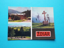 Képeslap (67) - Csehszlovákia (Szlovákia) - Zdiar (Zár) mozaik 1970-es évek