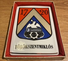 Törökszentmiklós - hollóházi plakett  8 x 11,5 cm