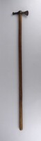 1W198 Antik acél fokos fejes túrabot, sétabot 90.5 cm