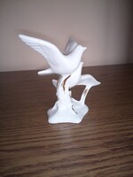 Porcelán madárpár, galambpár. 12,5 cm. Hibátlan.