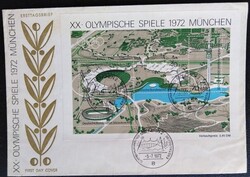 Nfb7 / Németország1972  Olimpiai Játékok blokk FDC-n