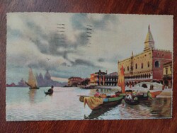 Venezia, régi színes képeslap Olaszországból 1925-ben megcímezve, levelezőlap