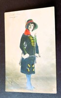 Cca. 1912 FEDÁK SÁRI DIVA PRIMADONNA ROYAL THEATRE PHOTO-POSTCARD A KIS GRÓF Strelisky fotó
