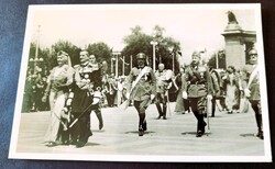 1938 BUDAPEST HŐSÖK TERE SZENT ISTVÁN ÉV KÖRMENET HORTHY MIKLÓS ÉS NEJE KORABELI ÉS EREDETI FOTÓLAP