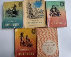 5 db ifjúsági regény az 50-es évekből : Jules Verne,Molnár Ferenc,Mikszáth Kálmán, Geréb László