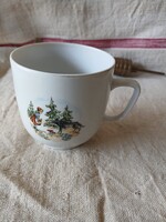 Régi porcelán hólloházi mese bögre  52