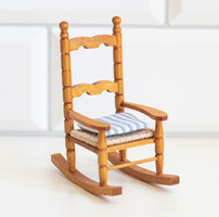 Vintage mini hintaszék, fotel - bababútor, babaház kiegészítő, miniatűr, játék