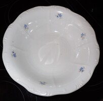 Zsolnay nefelejcs mintás antik mély tál 25 cm