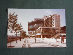 Képeslap,Budapest,fotó,Duna Intercontinentál szálló látkép,részlet,1988-