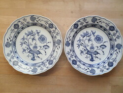 Régi-antik hagymamintás Meisseni porcelán tányér pár 25 cm