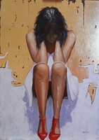 Megbánás című festmény eladó