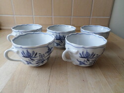 5 db régebbi hagymamintás porcelán csésze 1,5 dl