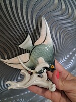 Karl Ens / Germany vitorlás hal szobor kis hibával !! 15cm