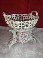Antik herendi kosár, talppal