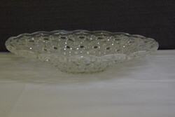 Francia, metszett ólomüveg tál A188