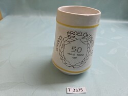 T2375 Bodrogkeresztúri Borsodi Ércelőkészítő Mű 50 millió tonna 1987 korsó 14 cm