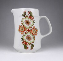 1W270 Retro virágmintás Alföldi porcelán kancsó 18.5 cm