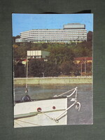 Képeslap,Budapest,SZOT Rózsdombi gyógyüdülő,Duna part látkép,részlet,1982-