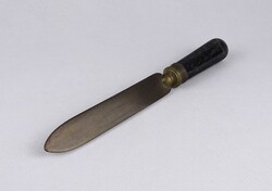 1W246 Antik márvány nyelű, réz levélnyitó kés 24.5 cm