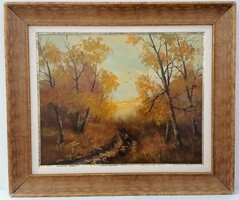 Mező Brigitta: Lejtő, a kép mérete: 40x50 cm.