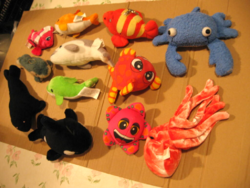 12 db plüss vizi állat csomag egyben