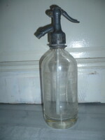 Régi fejazonos szódásüveg kisszakasz szikvízüzem budapest 0,5