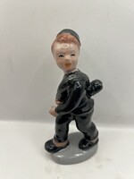 Régi kerámia figura, kéményseprő fiú. 6345