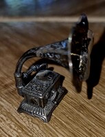 Ezüst mini gramofon