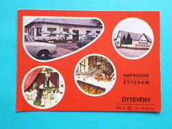 Képeslap (62) - Öttevény - Napsugár étterem mozaik 1970-es évek