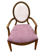 Olasz design karosszék tömör fából új kárpittal