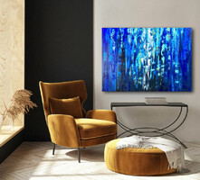 JMModernAbstract: WATERFALL 100X70 cm-es kortárs akril festmény feszített vásznon