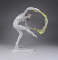1V865 Herendi Fátyoltánc női akt porcelán figura 23 cm