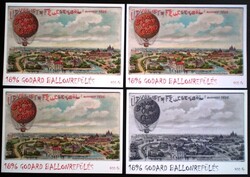 IM37g / 2004 Godard ballonrepülés emlékív garnitúra azonos sorszámmal