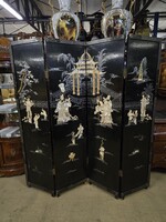 Impozáns nagy méretű keleti, ázsiai paraván