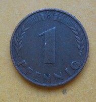 NSZK 1 pfennig 1950 D (B32)