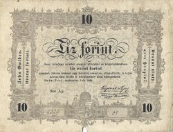 10 tíz forint 1848 Kossuth bankó Fordított hátlapi alapnyomat 2.